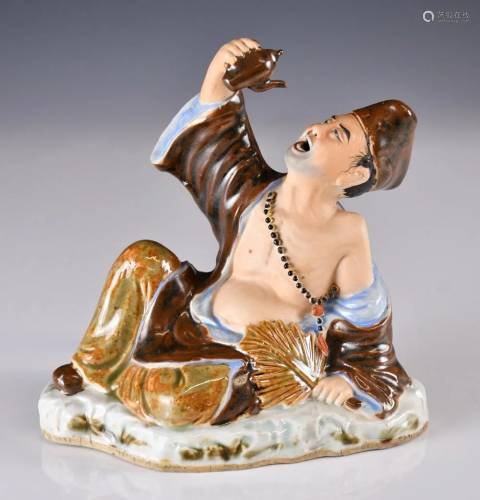 A Porcelain Figure of Jigong, Republican P. w/Box