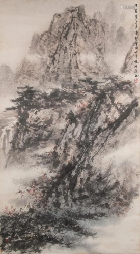 After Fu Baoshi (1904-1965) Landscape and Figures