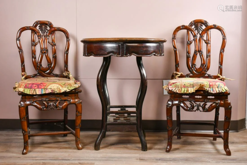 Three Pieces of Suanzhi Furniture, 19th C