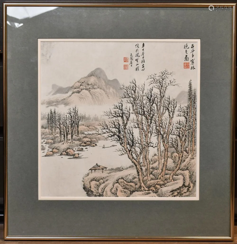 Zhang Shiyuan (1898-1959) Landscapes With Frame