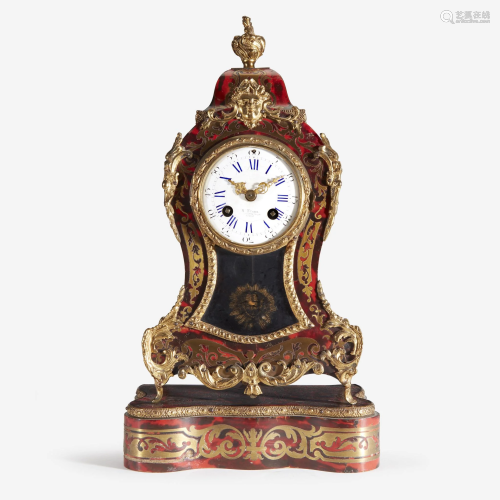 A Louis XVI Style Ormolu-Mounted Brass-Inlaid Red