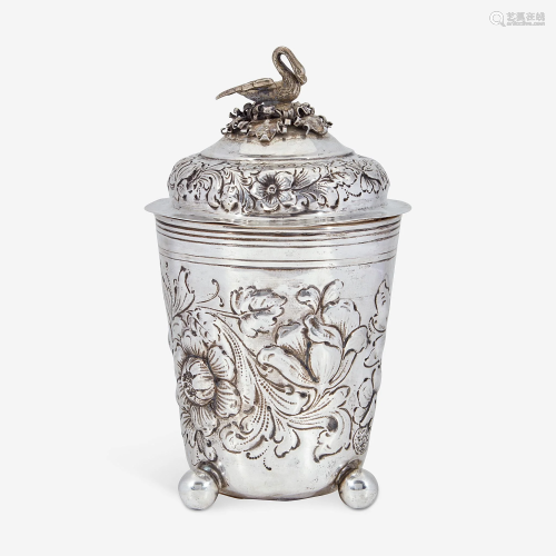 A German Baroque Silver Covered Cup Probably