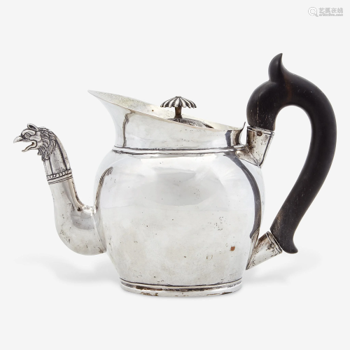 A Russian Silver Teapot Possibly Yakov Borisov, late