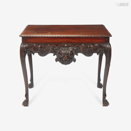 An Irish George II Carved Mahogany Side Table First