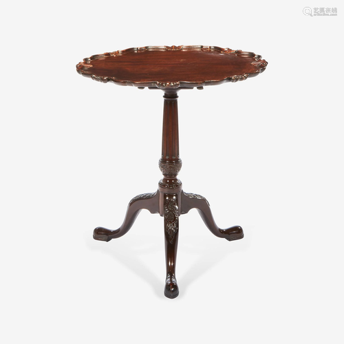 A George III Mahogany Tilt-Top Tea Table with Shaped