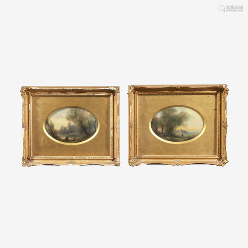 Two Royal Worcester Oval Plaques Painted by Harry Davis