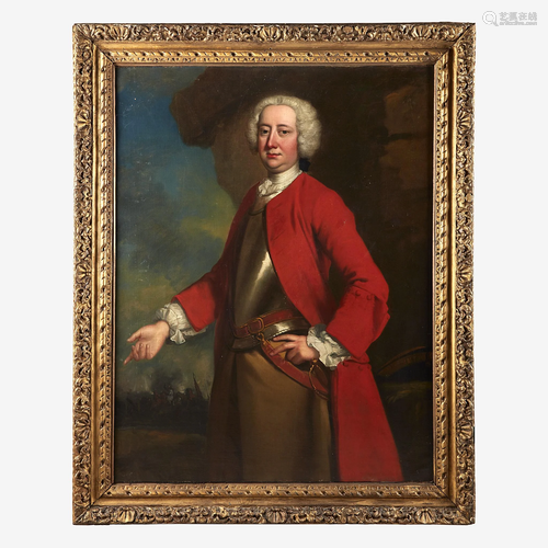 British School (18th Century) Portrait of a Military