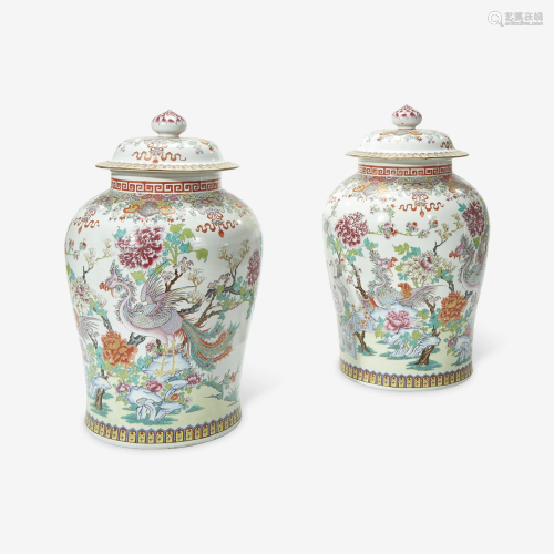 A Large Pair of Samson Chinese Export Style Famille