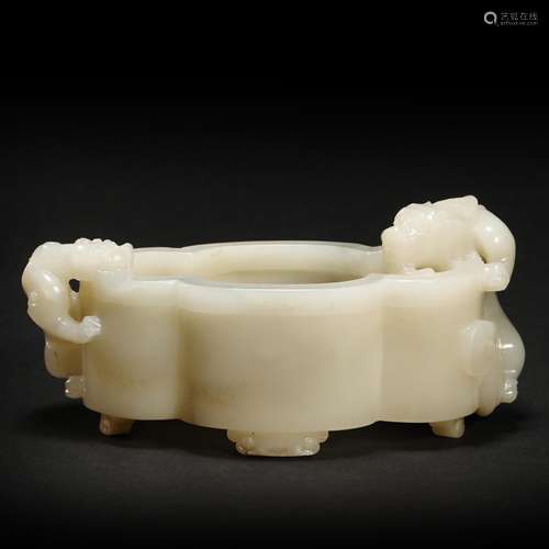 HeTian Jade Pen Washer from Qing