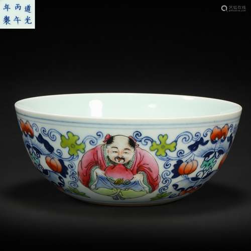 Five Colored Bowl from Qing