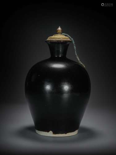 Ding Kiln Black Glazed Prunus vase from Song