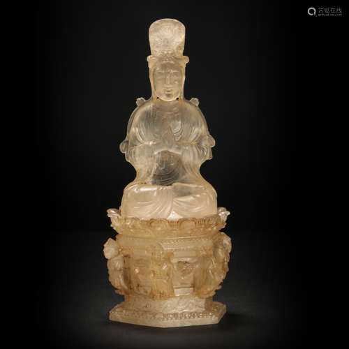 Crystal Buddha Statue from Liao