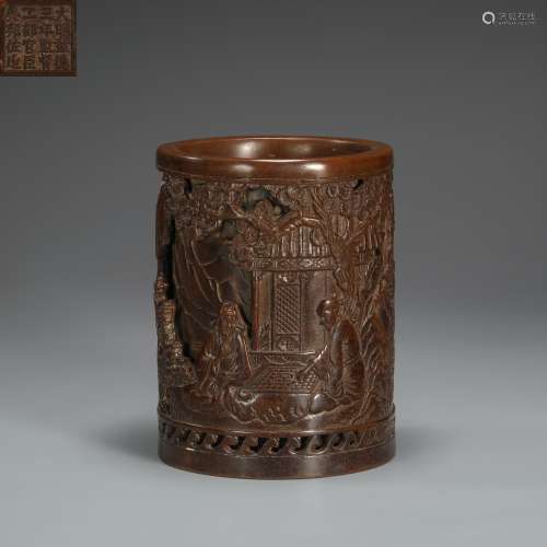 XuanDe Style Copper Pen Holder from Ming