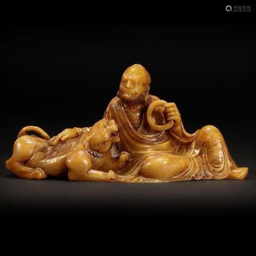 yellow Stone Human Story Ornament from Qing