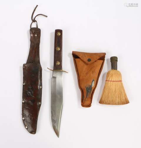 Solingen Germany bowie knife, the steel blade with a rivette...