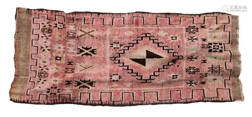 Moroccan Beni Ourain rug, Boujad area, the pink ground with ...