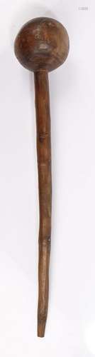 South African Zulu Knobkerrie, the rounded club head above t...