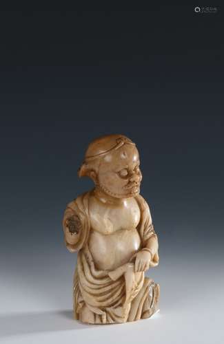 Interesting Chinese Qing Dynasty soapstone figure of Li Tieg...