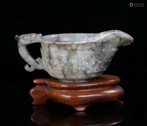 Chinese Jade cup, late Ming to early Qing Dynasty, the cup i...