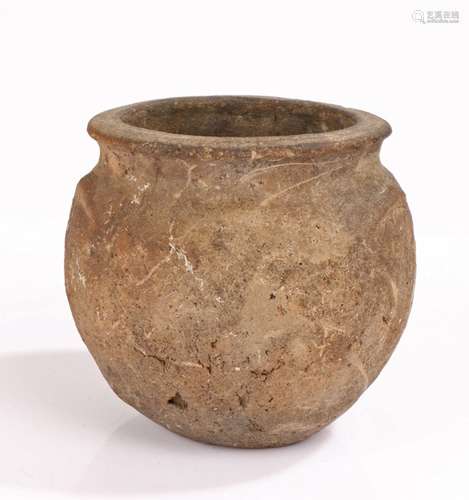 Chinese Warring States period (475-221 BC) grey pottery jar,...