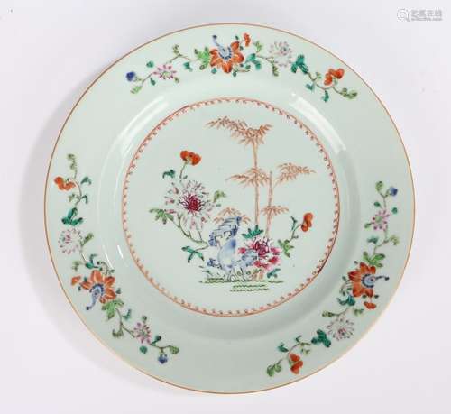 Chinese famille rose porcelain plate, Qing Dynasty, late 18t...