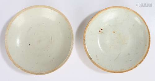 Two Chinese Qingbai ware shallow dishes, Song Dynasty (960-1...