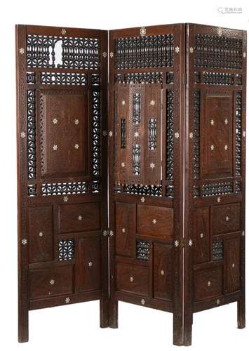 Late 19th Century Ottoman Empire Mashrabiya screen, Syria, w...