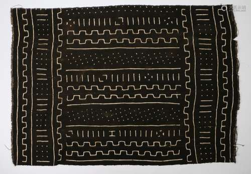 Bogolan mud cloth fabric, Mali, cotton weave, dyed with eart...