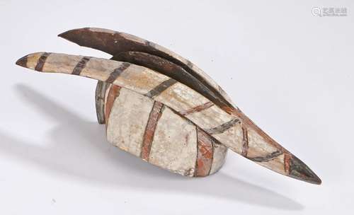 Burkina Faso Mossi antelope mask, with polychrome geometric ...