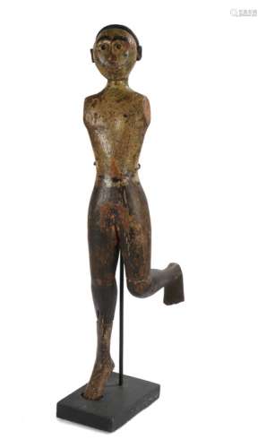 Rare 19th Nicobar Islands male Figure, Bay of Bengal, of a K...