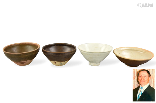 Group of 4 Chinese Tea Bowl, Song Dynasty