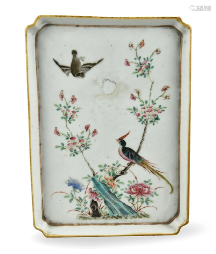 Chinese Famille Rose Rectangular Tray,19th C.