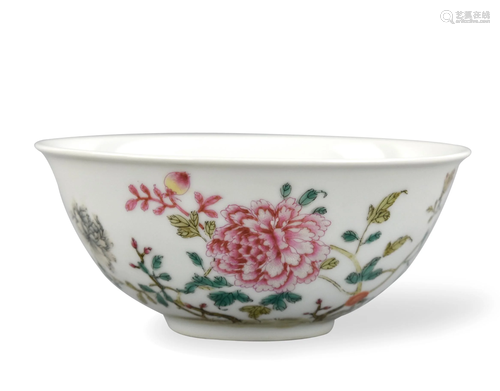 Chinese Famille Rose Floral Bowl, ROC Period