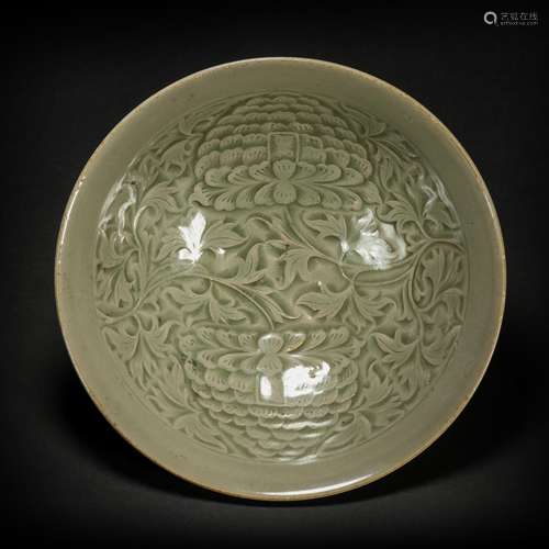 YaoZhou Kiln Floral Bowl from Song