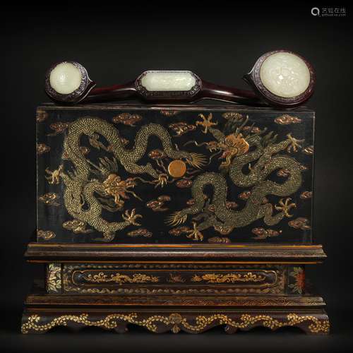 Lacquerware Red Sandalwood RuYi Ornament from Qing