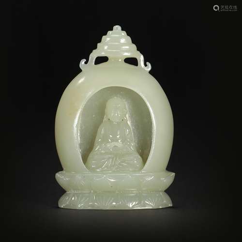 HeTian Jade Buddhist Niche from Qig