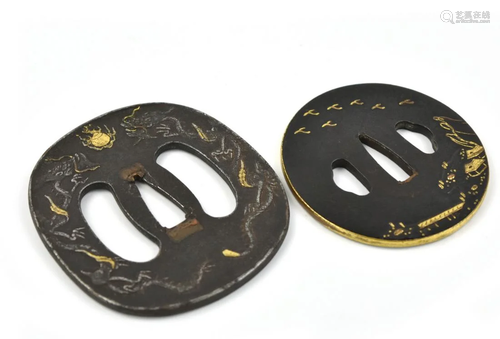 2 Japanese Tsuba, 19th C.