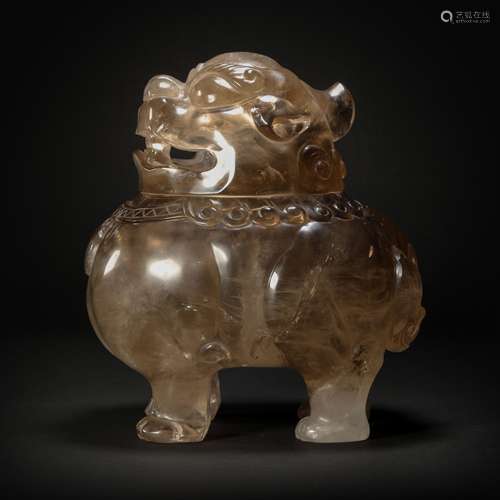 Crystal Censer in Lion form from Qing