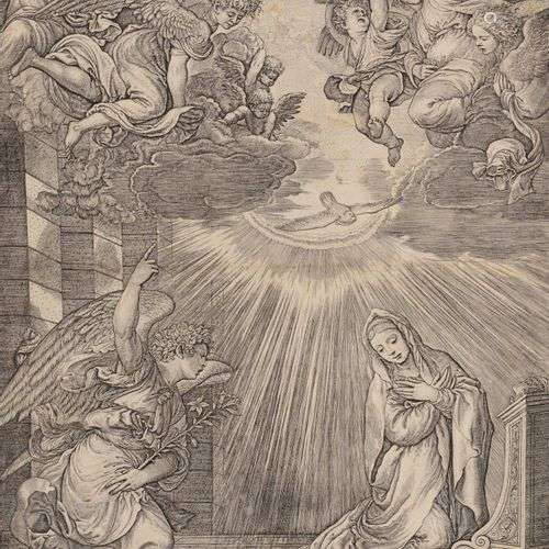 Jan Jacopo CARAGLIO (1505 -1565) L'Annonciation d'après le T...