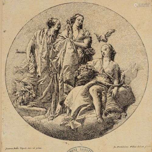 Giandomenico TIEPOLO (1727-1804) Trois Figures allégoriques....