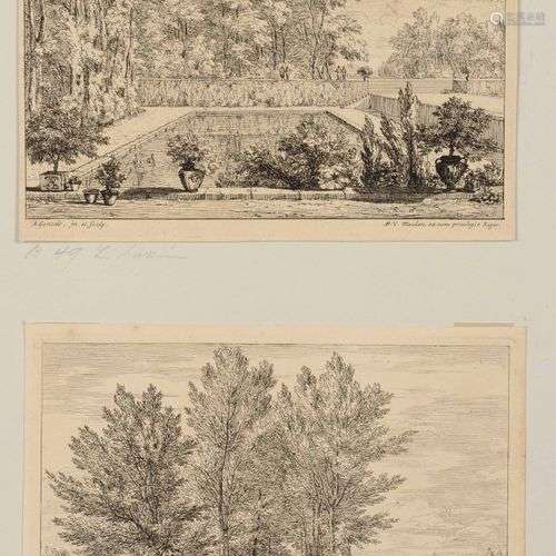 Abraham GENOELS (1640 – 1723) Paysages, d'après Van Der Meul...