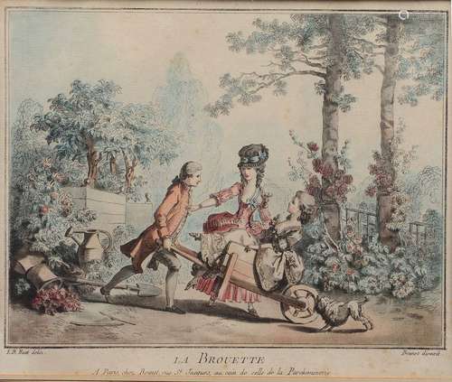 Louis-Marin BONNET (1736-43 - 1793) La Conversation – la Bro...