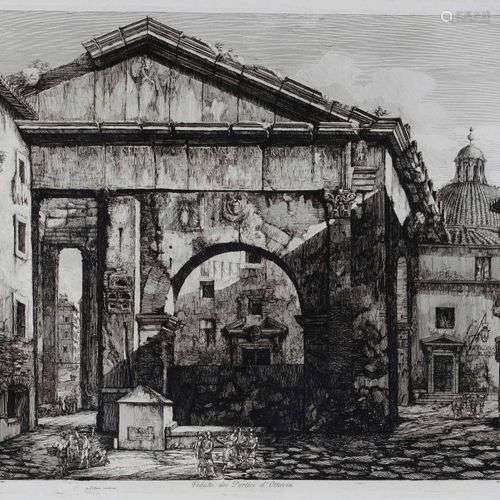 Luigi ROSSINI (1790-1857), Veduta dell' Isola Tiberina et Ve...