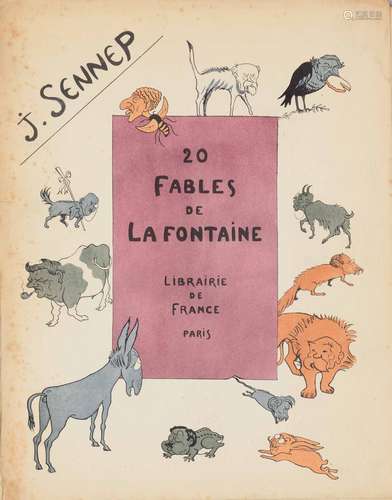 Jehan SENNEP (1894 - 1982) 20 Fables de La Fontaine, illustr...