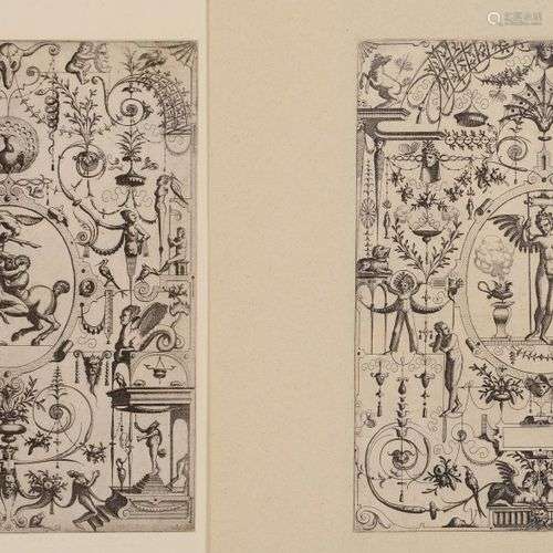 Jacques Androuet DU CERCEAU (1510/12 – 1585) Arabesques avec...