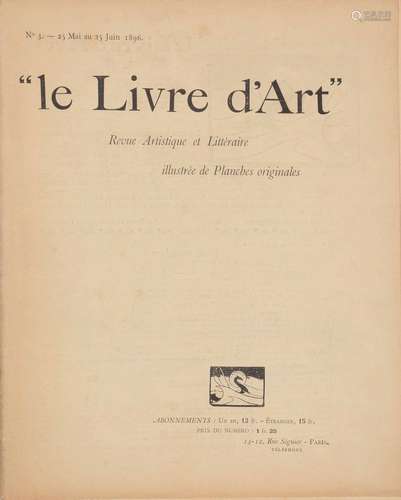 REVUE« Le Livre d'Art » revue Artistique et Littéraire, illu...