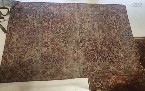 Tapis Kirman, sud-est de la Perse, vers 1890 Trame en coton,...