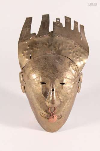 Copie d'un masque d'un dignitaire Inca H.: 34 cm