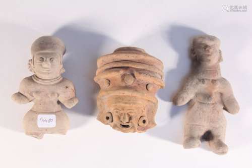 Lot de deux statuettes Equateur la tolita (600 avant 400 apr...