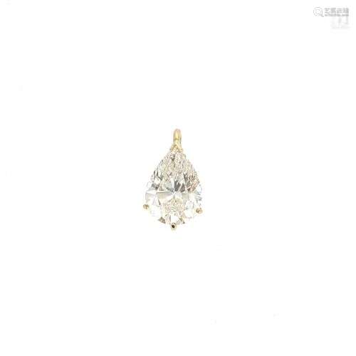 Pendentif diamant poire